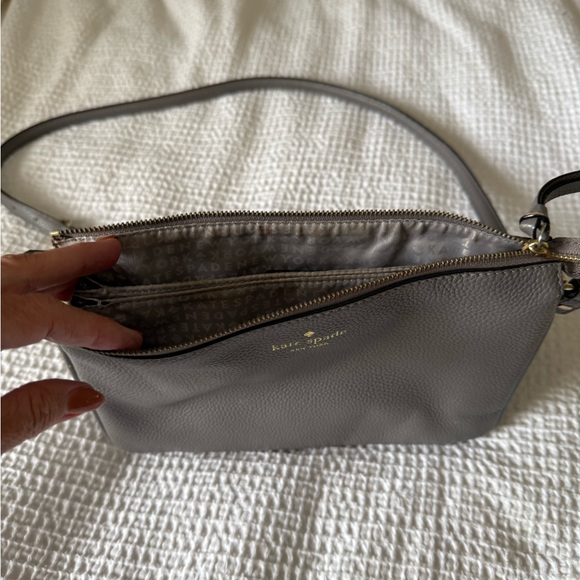 kate spade | Bags | Kate Spade Gray Crossbody Bag Sleek Design | Poshmark